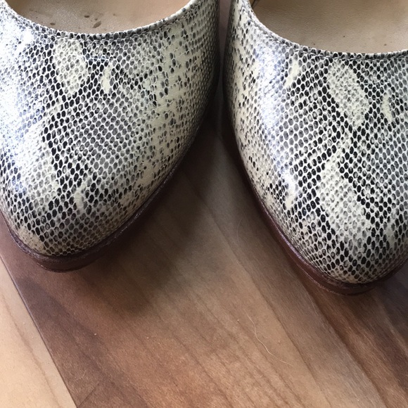 Snake print Cole Haan heels- sand and black - Picture 2 of 6